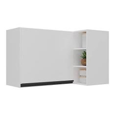 Imagem de Armário de Cozinha Aéreo de Canto Veneza Multimóveis V3742 Branco/preto