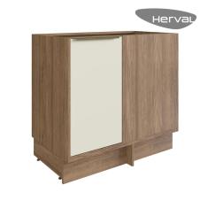 Imagem de Balcão de Canto Reto de Cozinha Herval Ten, 100% mdf com 1 Porta 92 cm