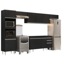 Imagem de Armário De Cozinha Modulada 5 Peças Cp13 Balcão Preto - Lumil - Lumil