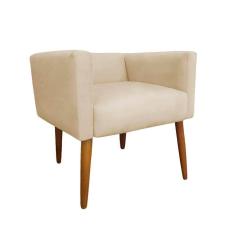 Imagem de Banco Banqueta Para Escrivaninha Penteadeira Suede Bege - Majú Decor