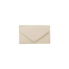 Imagem de JAMBHALA Bolsa Clutch de Flanela Vintage Feminina Cores Sólidas para Noite Combinam com Tudo (bege)