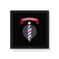 Imagem de Arte Maníacos Quadro Decorativo Barbershop Pirulito - 30x30cm (Moldura em laca )