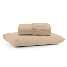 Imagem de Jogo De Lençol Solteiro Mirante 100% Algodão 2 Peças - Avelã - Casa Sh