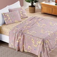 Imagem de Jogo de Cama Solteiro Bouti 03 Peças Lavanda