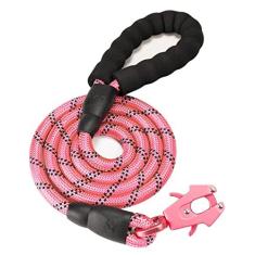 Imagem de GEIT Coleira para cães de 2/4/5/1,8 m, coleira de corda para cães resistentes, coleira refletiva de nylon para animais de estimação com clipe tático de liberação rápida/bloqueio de alumínio para cães pequenos, médios e grandes