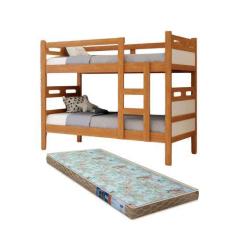 Imagem de Beliche Com Colchão D23 88x188cm para quarto Solteiro MDF C/ estrado e