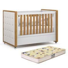 Imagem de Berço Americano Tutto New com Capitonê e Colchão Supreme - Matic Móvei