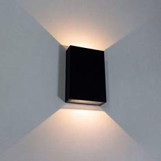 Imagem de Arandela LED Preta LED 4W 3000K 12cm Muro Parede Externa Delis