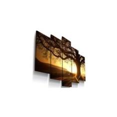 Imagem de Quadros Decorativos Pôr do Sol Arvore Sala Quarto