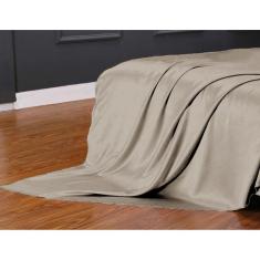 Imagem de Lençol Superior Avulso Solteiro Cetim Seda Bege Brilho