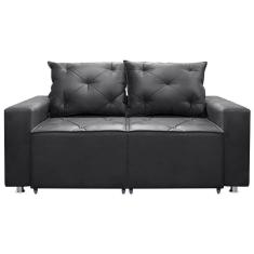 Imagem de Sofá 2 Lugares Retrátil E Reclinável Bariloche 1.60cm C/ Molas - Suede Chumbo