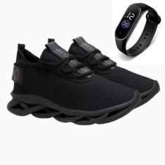 Imagem de Tênis Masculino Esporte Academia Caminhada Fitness Gmm Shoes + Relógio-Masculino