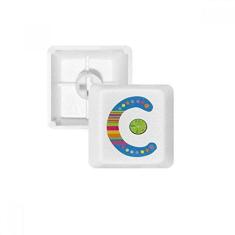 Imagem de OFFbb C do alfabeto de frutas de laranja padrão bonito pbt nomes de teclas de teclado mecânico branco OEM não marcado imprimir