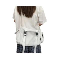 Imagem de Bolsa Crossbody Feminina de Lona - Grande Capacidade, Estilo Harajuku 