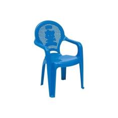 Imagem de Cadeira com braços Estampada Catty azul