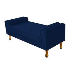 Imagem de Recamier Félix King Size 195cm Suede  Marinho - Doce Sonho Móveis