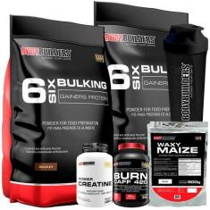 Imagem de Kit 2X Six Bulking 6 Kg + 2X Power Creatina 100G + Waxy Maize 800G Ref