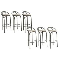 Imagem de Banqueta de Cozinha Dublin 1B706 Kit 6 Un Bronze/Nude 16 - Kappesberg