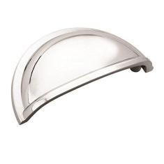 Imagem de Amerock | Puxador de copo de armário | cromado polido | 3 polegadas (76 mm) de centro a centro | Puxadores de copo | Pacote com 5 | Puxador de gaveta | Puxador de gaveta | Ferragens de armário