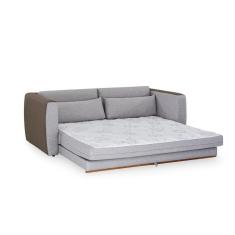 Imagem de Sofá-Cama 3 Lugares Queen Herval Cairo, Linho Marrom E Bege, 188 Cm