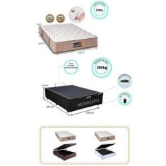 Imagem de Conjunto Cama Box Baú Medida Especial Viúva + Colchão Sankonfort Tranq