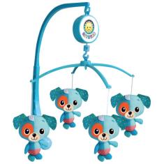 Imagem de Mobile Infantil Musical Giratório De Cachorrinhos Azul Kitstar