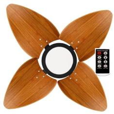 Imagem de Ventilador de Teto Aspen LED 3000k Venti-Delta Preto 4Pás Freijó 110V com Controle Remoto