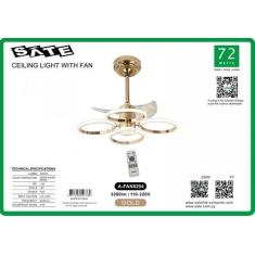 Imagem de Ventilador de Teto Sate c/Luminaria A-FAN8204 72W - Satellite