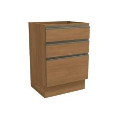 Imagem de Balcão de Cozinha Modulado Maxxi G743 c/ 3 Gavetas s/ Tampo 60cm Canel
