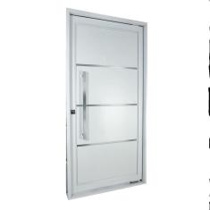 Imagem de Porta de Aço Pivotante Social 217x105cm com Friso Ideal Crv Esquadrias Branco