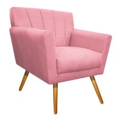 Imagem de Poltrona Laura Pés Palito Mel Suede  Bebê - Doce Sonho Móveis