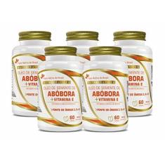 Imagem de Kit Com 5 Óleo de Semente de Abóbora 60 capsulas de 1000mg Flora Nativa do Brasil