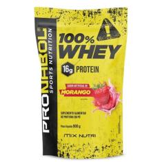 Imagem de 100% Whey Morango 900G Pouch - Pronabol