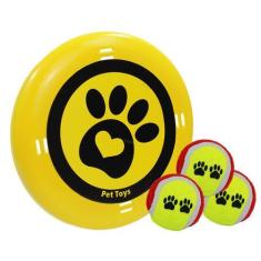 Imagem de Brinquedo Para Cachorro Disco Frisbee E 3 Bolas De Tênis - Western