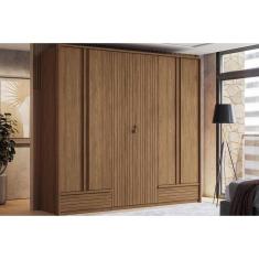 Imagem de Guarda Roupa 6 Portas e 3 Gavetas Democrata Jatobá - Santos Andirá