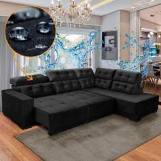 Imagem de Sofá Impermeável Canto Chaise D 285X205 Cm Retrátil Reclinável São Pau