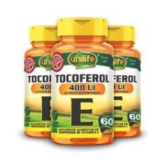 Imagem de Kit 3 Vitamina E Tocoferol 60 cápsulas Unilife