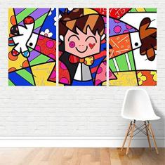 Imagem de Quadro Em Tela Canvas - Arte Colorida De Criança 125x65