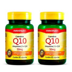 Imagem de Kit 2 Coenzima Q10 Nutriente Essencial 50Mg 60 Capsulas Maxinutri