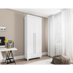 Imagem de Guarda Roupa Solteiro com 2 Portas 1 Gavetas Dubai Branco