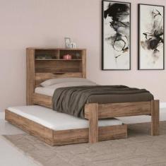 Imagem de Bicama Solteiro 97,5X215,6cm 3 Nichos Com Baú Invicta Santos Andirá