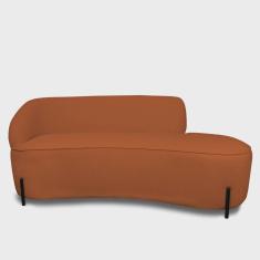 Imagem de Sofá 4 Lugares Orgânico 220cm Pé Ferro Pto Morgan Bouclê Terra L01 - D'Rossi