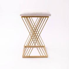 Imagem de Banqueta X Baixa Luxo 48cm em Metal