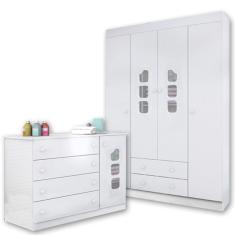 Imagem de Ambiente Guarda Roupa Lívia e Cômoda com Lívia - 100% MDF