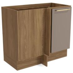 Imagem de Armário de Cozinha Botanic 98 Cm 1 Porta Nogueira/Fendi Fosco - Kappes