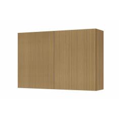 Imagem de Armário de Cozinha Modulado Rainha c/ 2 Portas Ripadas 120 cm Nature - Nesher