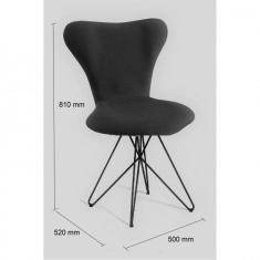 Imagem de Cadeira com Base Metálica Jacobsen Butterfly Daf Mobiliário /