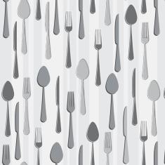 Imagem de Papel De Parede Adesivo Lavável Talheres 15M