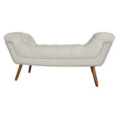 Imagem de Recamier Calçadeira Estofado Sienna Casal 140 Cm Corano Bege - LM DECOR