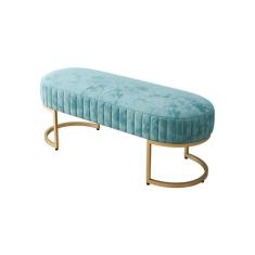 Imagem de Recamier Glow Veludo Azul Tiffany - Zahav Estofados